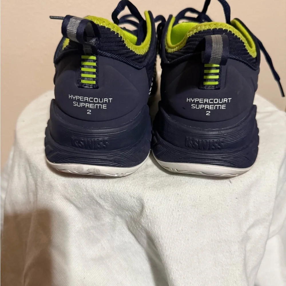 K-Swiss Navy and Lime Athletic Shoes - Picture 3 of 5